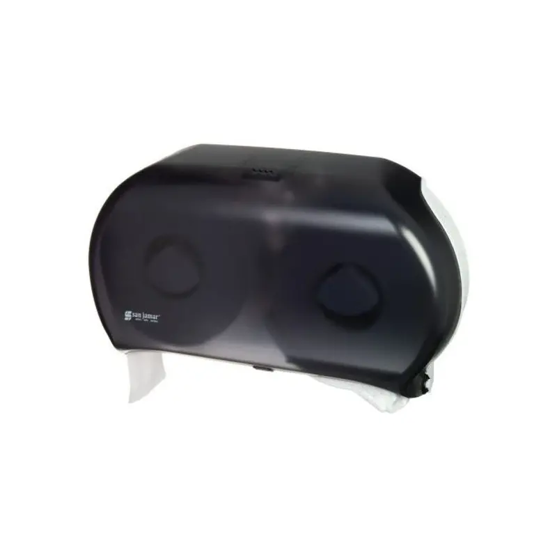 Heavy-Duty Dual-Roll Jumbo Toilet Paper Holder – Black Universal Mount 1