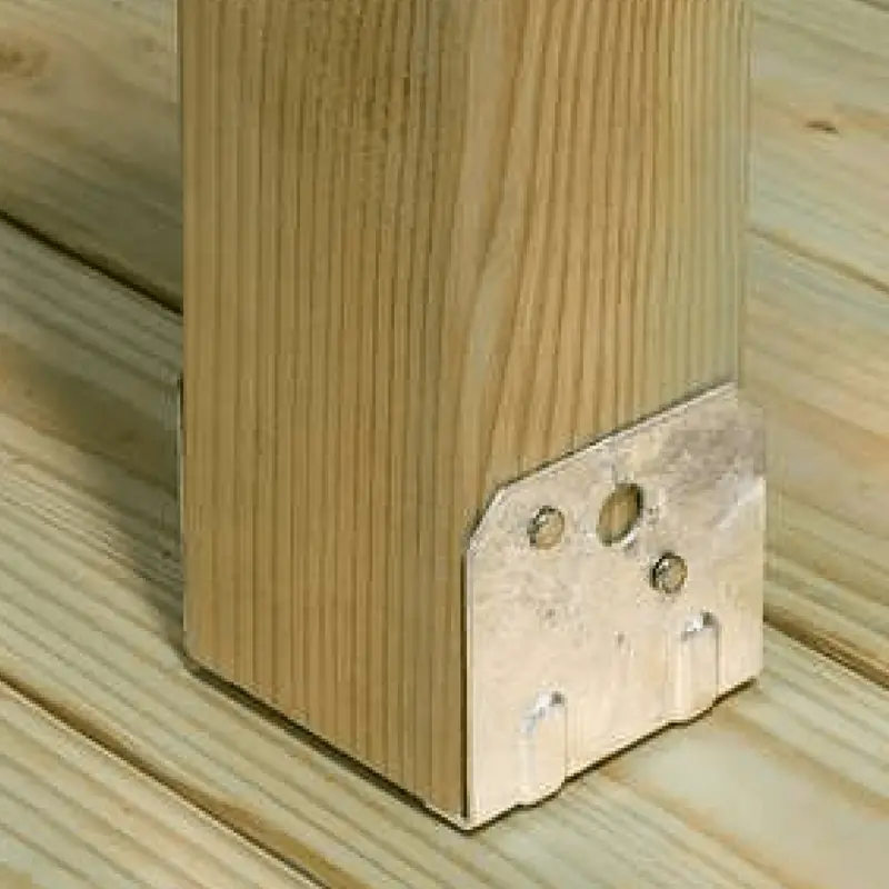 Hot-Dip Galvanized Post Anchor – Compatible With 4X Nominal Posts 1