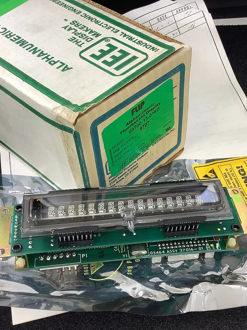 Iee 3700-13-016 Single-Line 16-Character Vacuum Fluorescent Display 1
