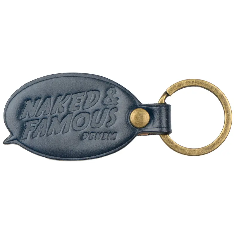 Indigo-Dyed Shell Cordovan Leather Key Charm 1