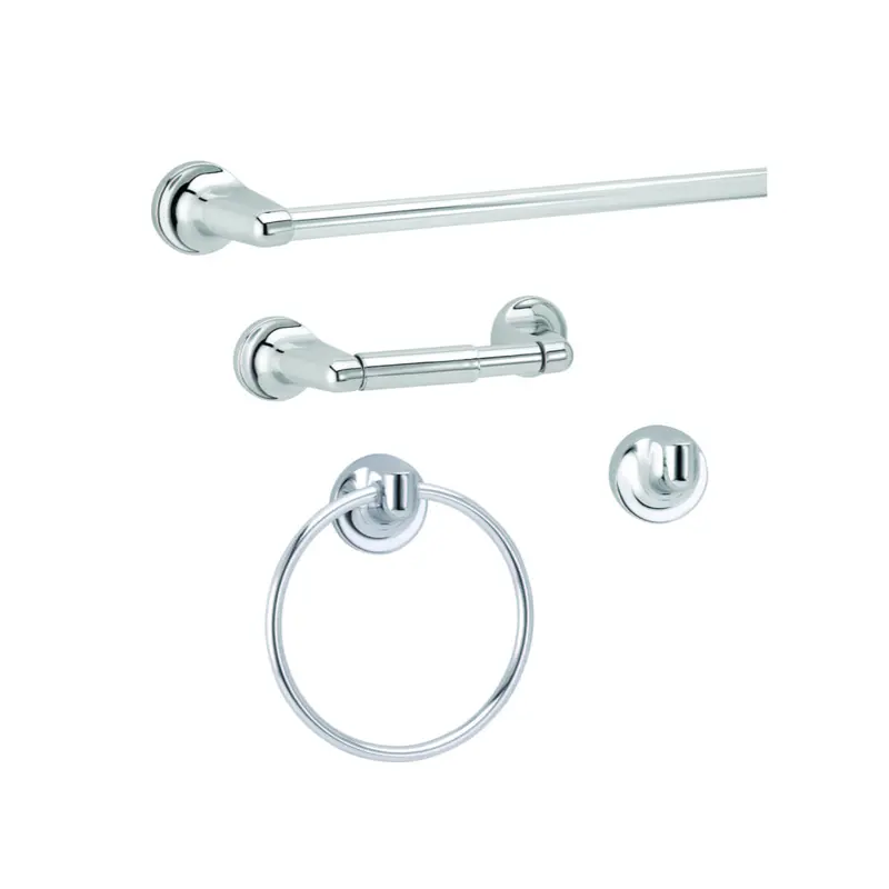 Infinity Bathroom Accessory Set – Four-Piece Chrome Collection 1