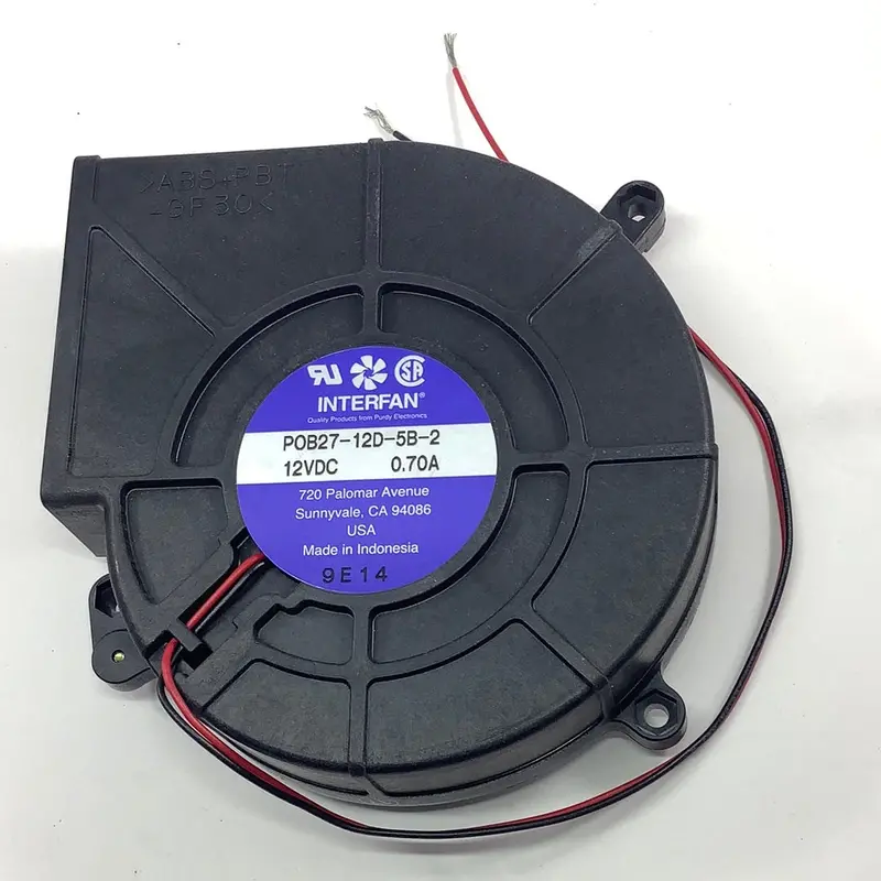 Interfan Pob27-12D-5B-2: 12Vdc Axial Blower For Compact Enclosure Cooling 1
