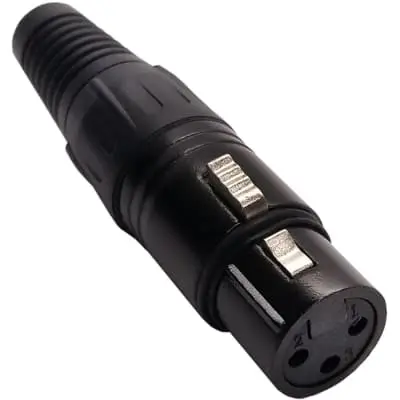 Io-Xlr3-F-Bk Professional Black Female 3-Pin Xlr Connector For Audio Installations 1