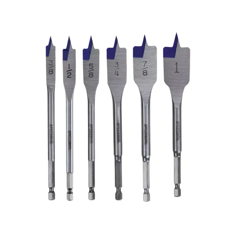 Irwin 6-Piece Spade Drill Bit Set – 3/8" To 1" Sizes 1