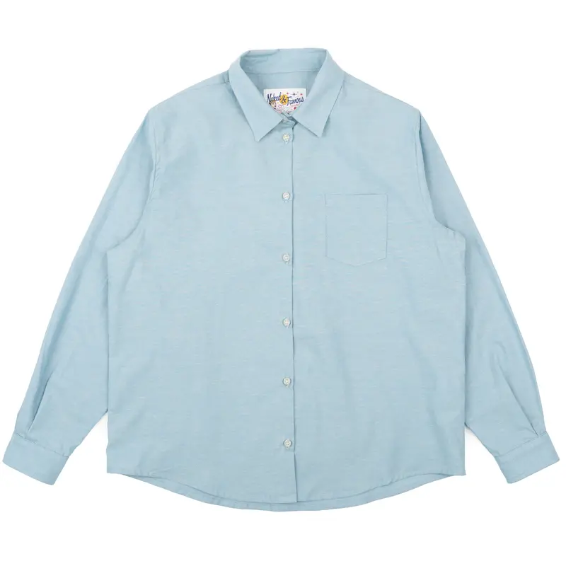 Judy Shirt Cut From Selvedge Chambray – Soft Pale Blue 1