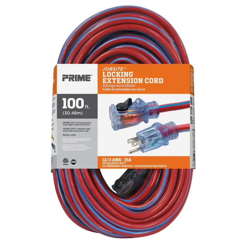 Kcpl507835 – 100-Foot 12/3 Sjtw Red/Blue Cord With Primelight® And Primelok® – Prime Wire & Cable 1