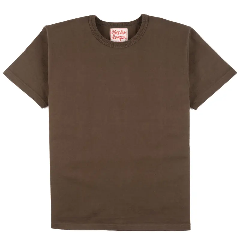 Khaki Green Double Heavyweight Crewneck T-Shirt 1