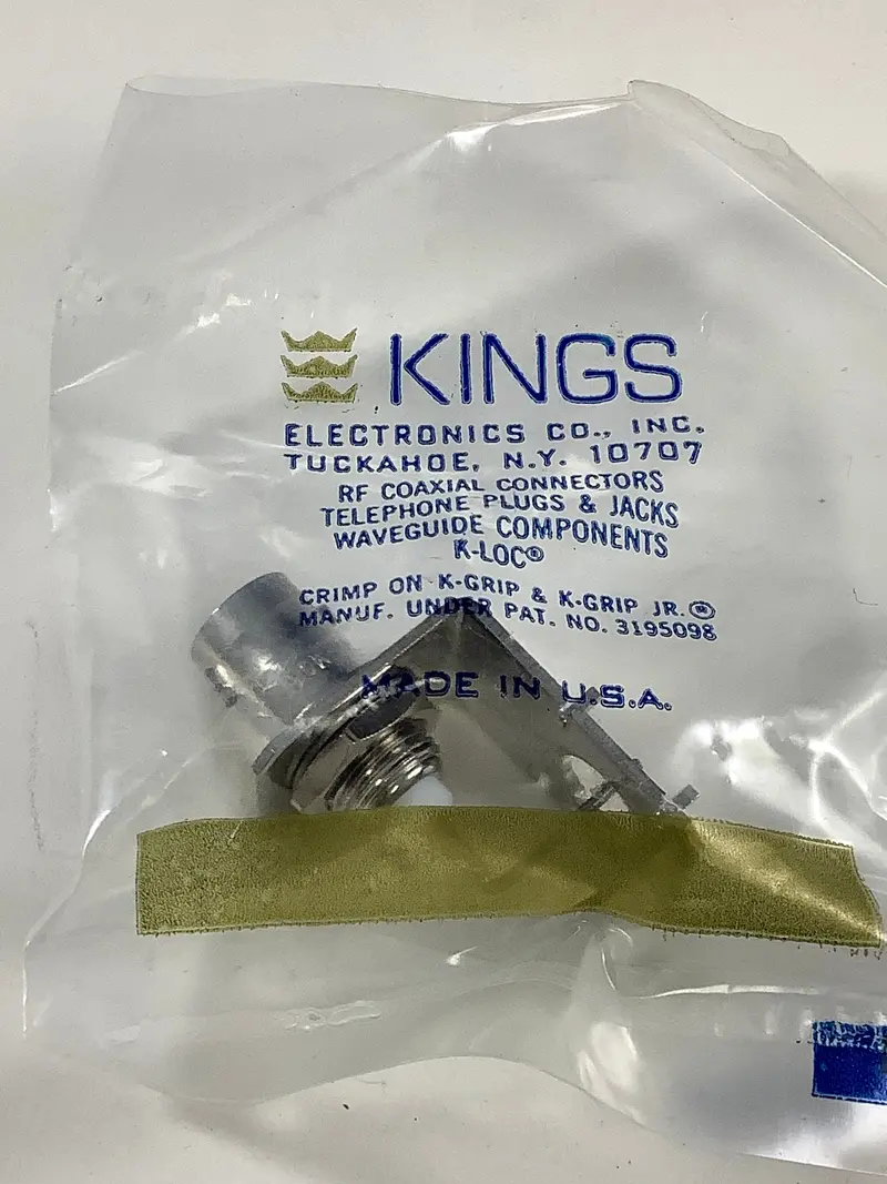 Kings Kc-79-256-M06 Bnc Male Connector — Crimp-On, Nickel-Plated Brass Body 1