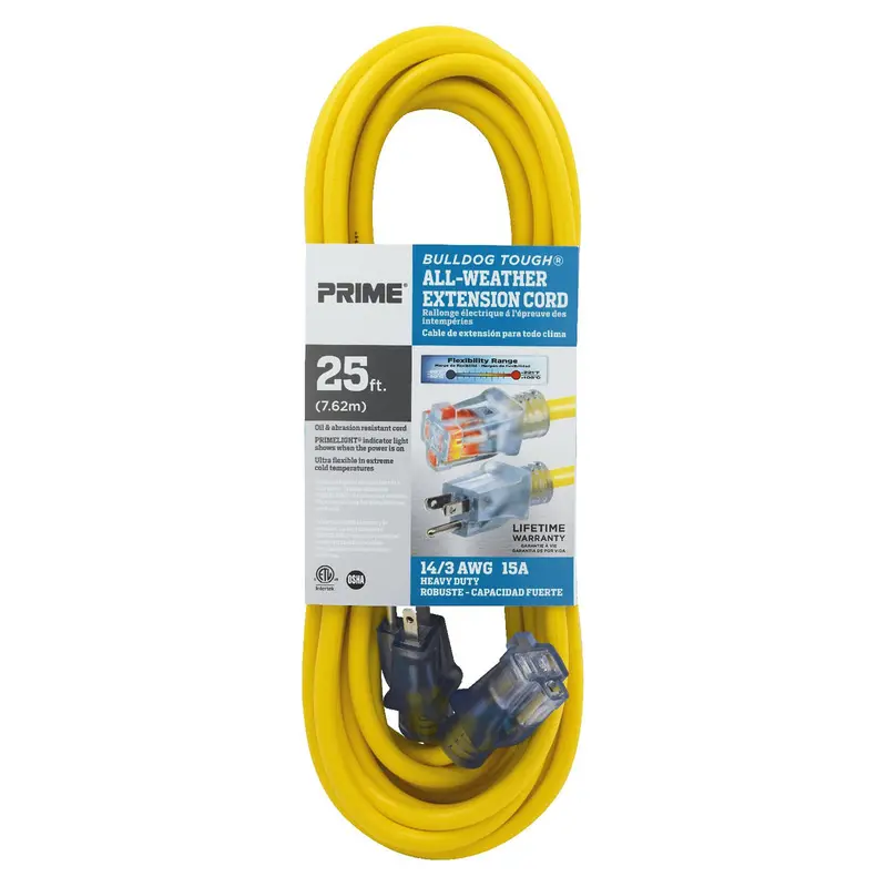 Lt511725 – 25-Foot 14/3 Sjtow Yellow Bulldog Tough® Cord With Primelight® – Prime Wire & Cable 1