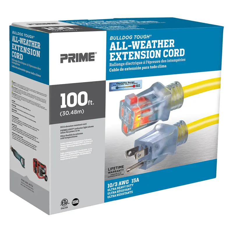 Lt511935 – 100-Foot 10/3 Sjtow Yellow Bulldog Tough® Cord With Primelight® – Prime Wire & Cable 1