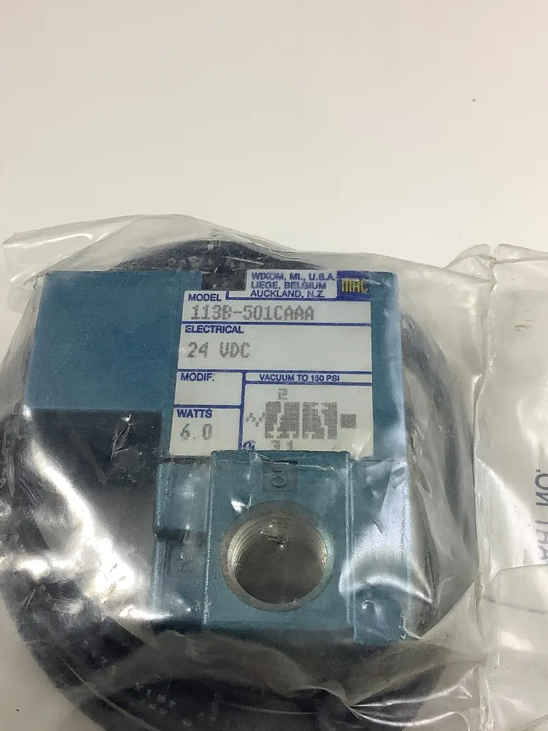 Mac 113B-501Caaa 3-Way Solenoid Valve – 24 Vdc Operation 1