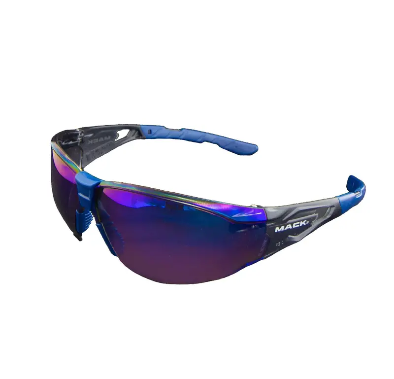 Mack Fender Blue Mirror Safety Glasses With Anti-Scratch Lens 1