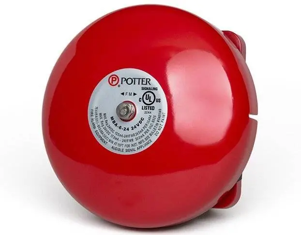 Mba-6-24 Six-Inch 24 Vdc Magnetic Bell For Industrial Alarms 1