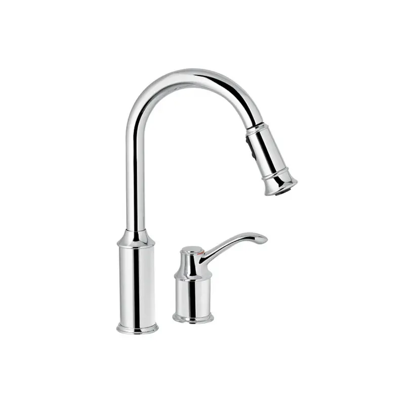 Moen Aberdeen Chrome Kitchen Faucet – High-Arc Pulldown Design With One-Handle Control (Model 7590C) 1