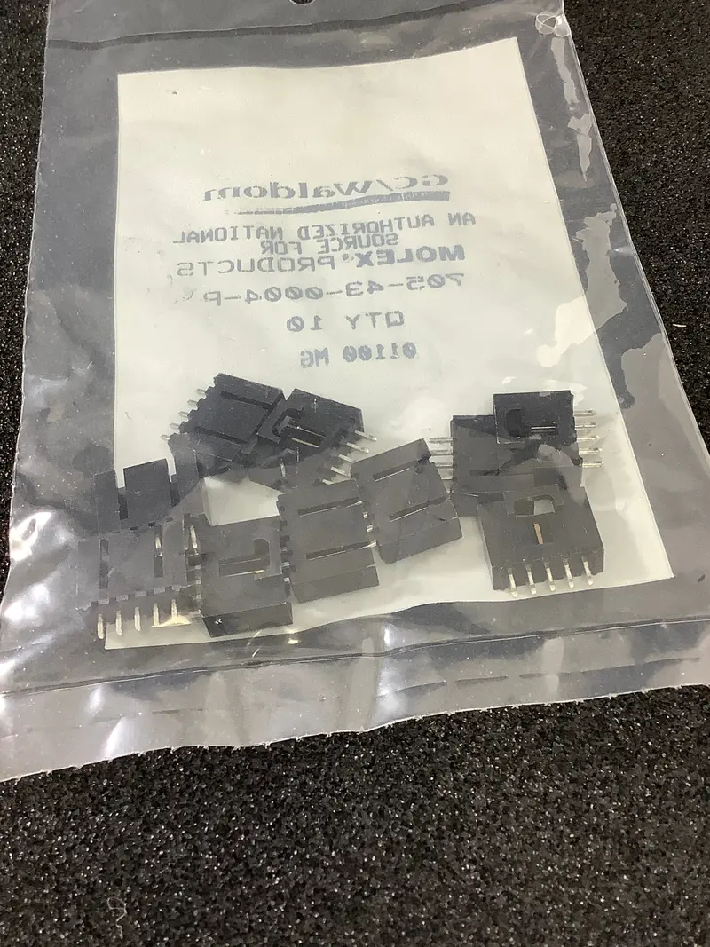 Molex Shrouded 5-Pin Header – 10-Pack, Pcb Mount 1