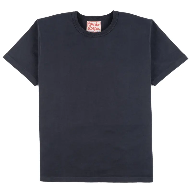 Navy Double Heavyweight Crewneck T-Shirt 1