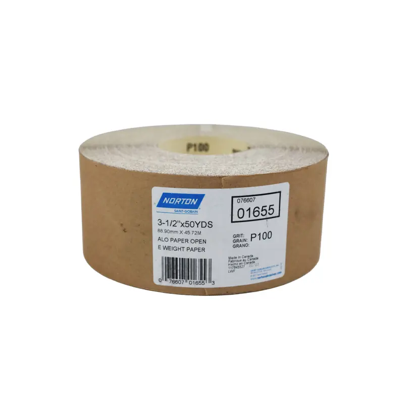 Norton Drywall Sanding Roll – 3-1/2" Width X 50-Yard Length, P100 Grit 1