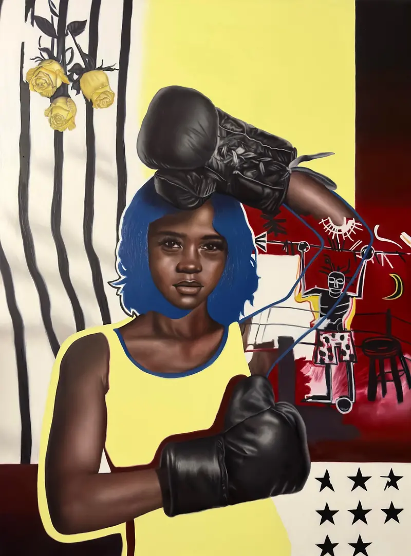 O'Neil Scott: Fighting For Flowers Contemporary Artwork 1