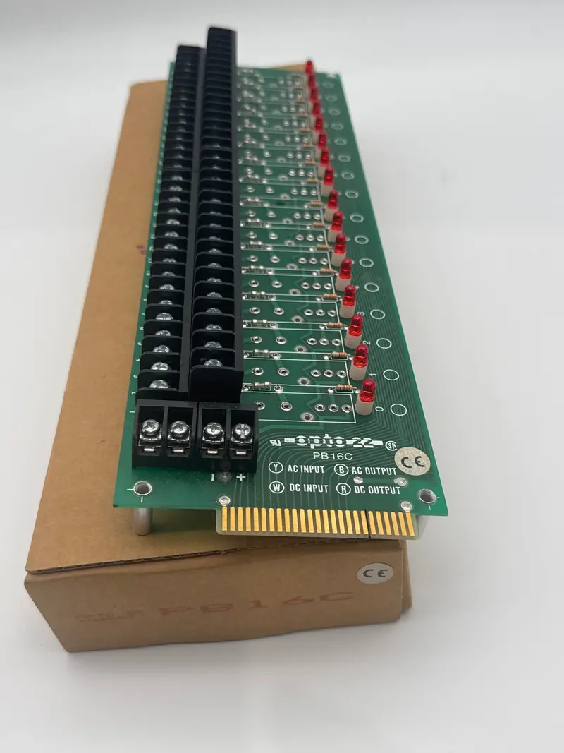 Opto 22 Pb16C G1 I/O Module Rack – 16-Channel With Edge Connector & Extra Terminal Strip 1