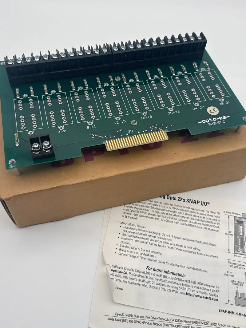 Opto 22 Pb32Dec Quad-Pak 8-Module Rack For Position Control Applications 1