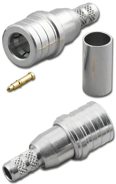 Pan Pacific Qma-2089-L195: Male Qma Cable End Compatible With Lmr-195 And Rg-223 — Dual-Crimp 1