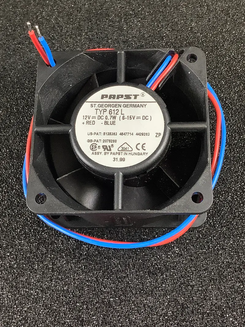 Papst 612L 12Vdc Axial Fan – 60×25Mm, 12 Cfm, High-Efficiency Cooling 1
