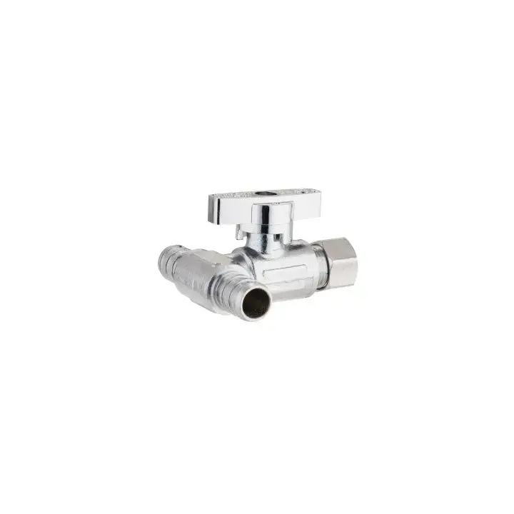 Pex Compression Tee Stop Valve – 1/2" X 1/2" X 3/8" Od, Integrated Shutoff 1