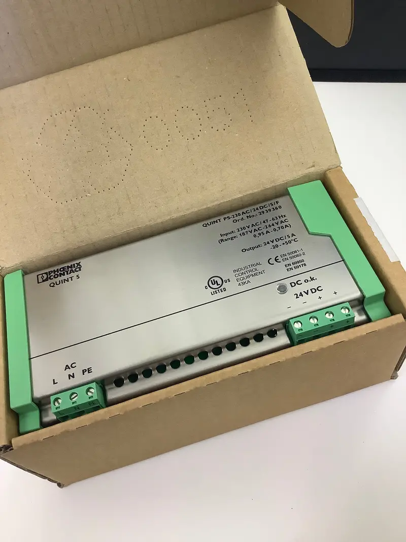 Phoenix Contact 2939360 Din-Rail Power Supply: 230V Ac Input, 24V Dc / 5A Output 1