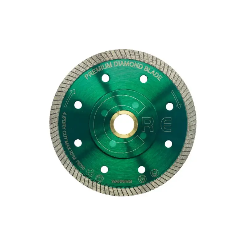 Piranha 5-Inch Silent-Core Mesh Diamond Blade – Green For Wet Cutting 1
