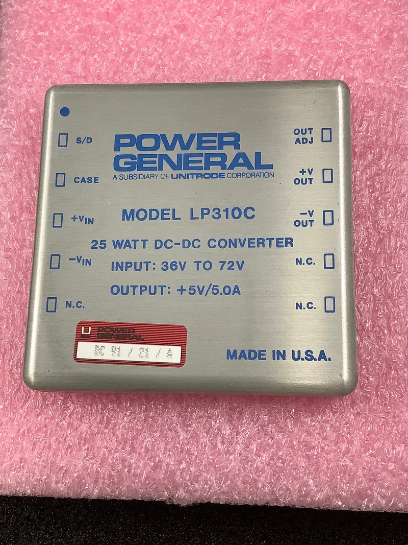 Powergen Lp310C Dc-Dc Converter: 36–72 Vdc In, 5 Vdc @ 5 A Out 1
