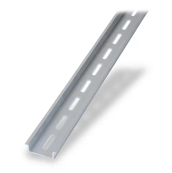 Pre-Punched Aluminum Din Rail – 1-Meter Ts35 Profile (C-103-Pm) 1
