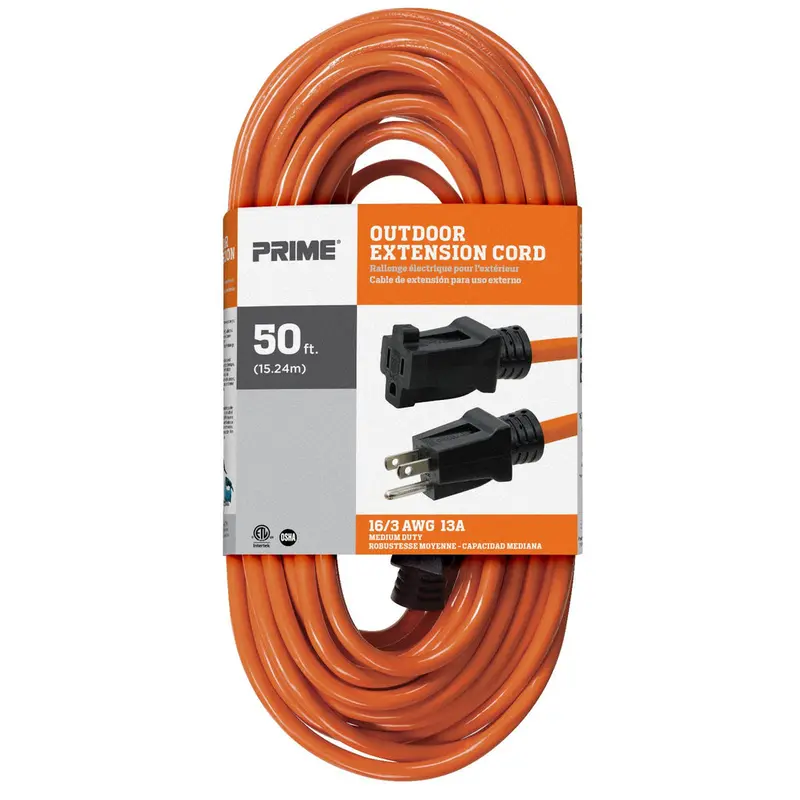 Prime Ec501630 – 50-Foot 16/3 Sjtw Orange Industrial-Grade Outdoor Cord 1