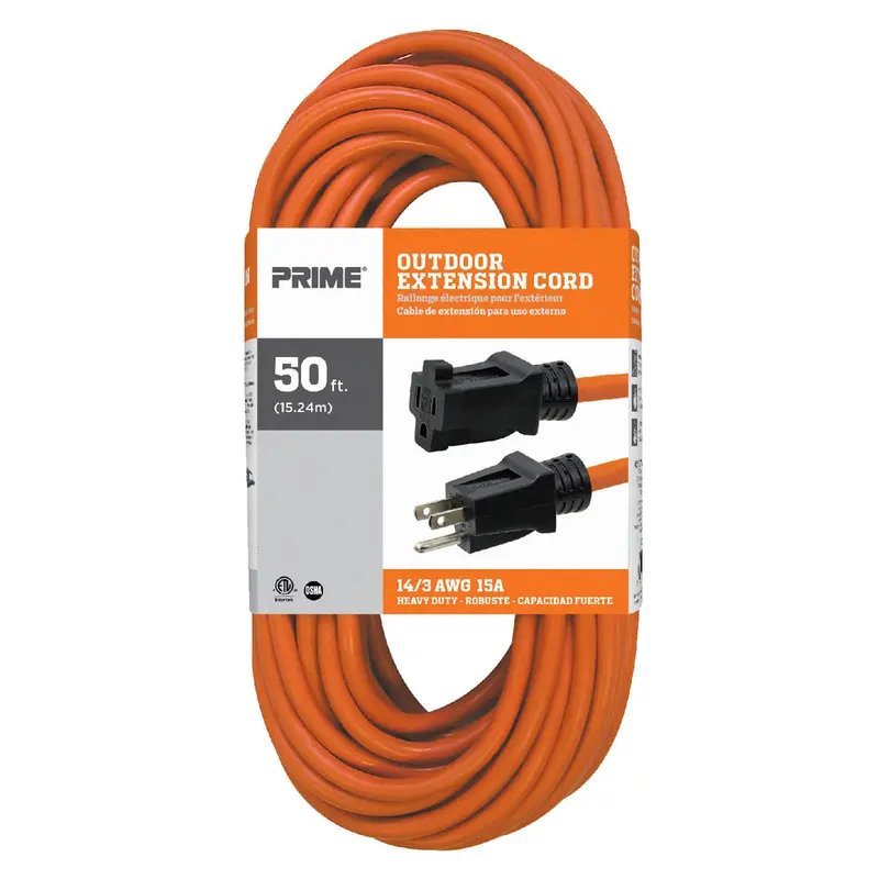Prime Ec501730 – 50-Foot 14/3 Sjtw Orange Weatherproof Outdoor Extension Cord 1