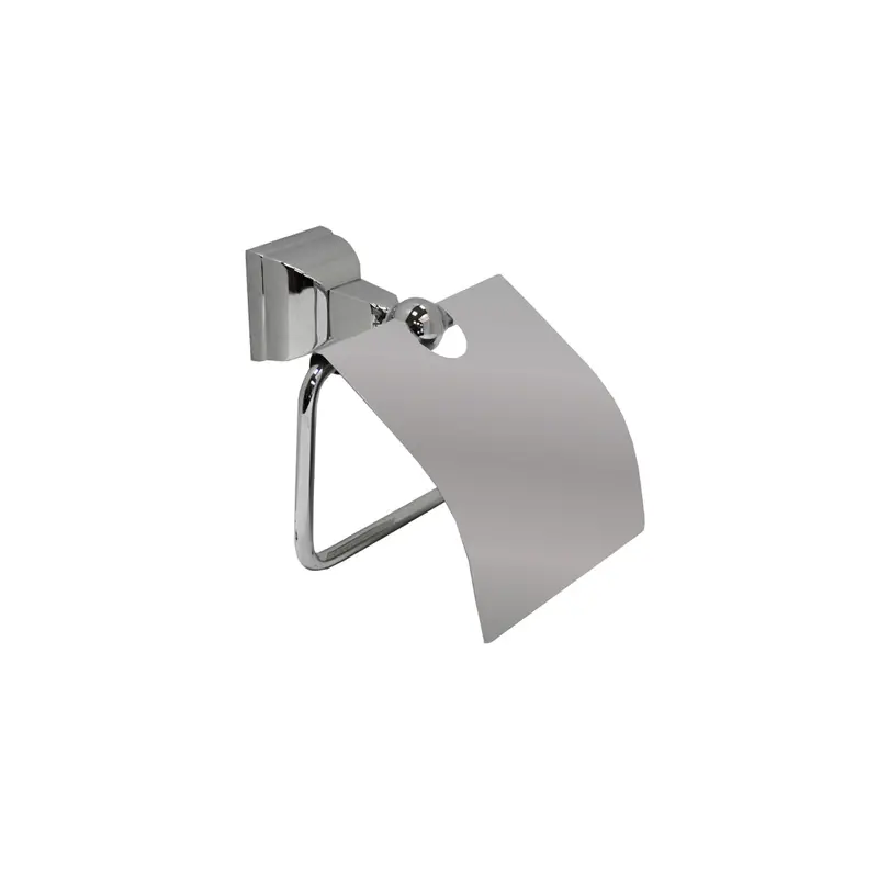 Promenade Covered Toilet Paper Holder – Chrome-Finished Wall Mount 1