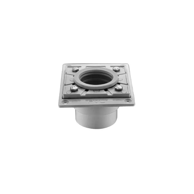 Pvc Square Shower Drain Base – 4-3/8" X 5-9/16" X 3" Pre-Sloped (188054) 1