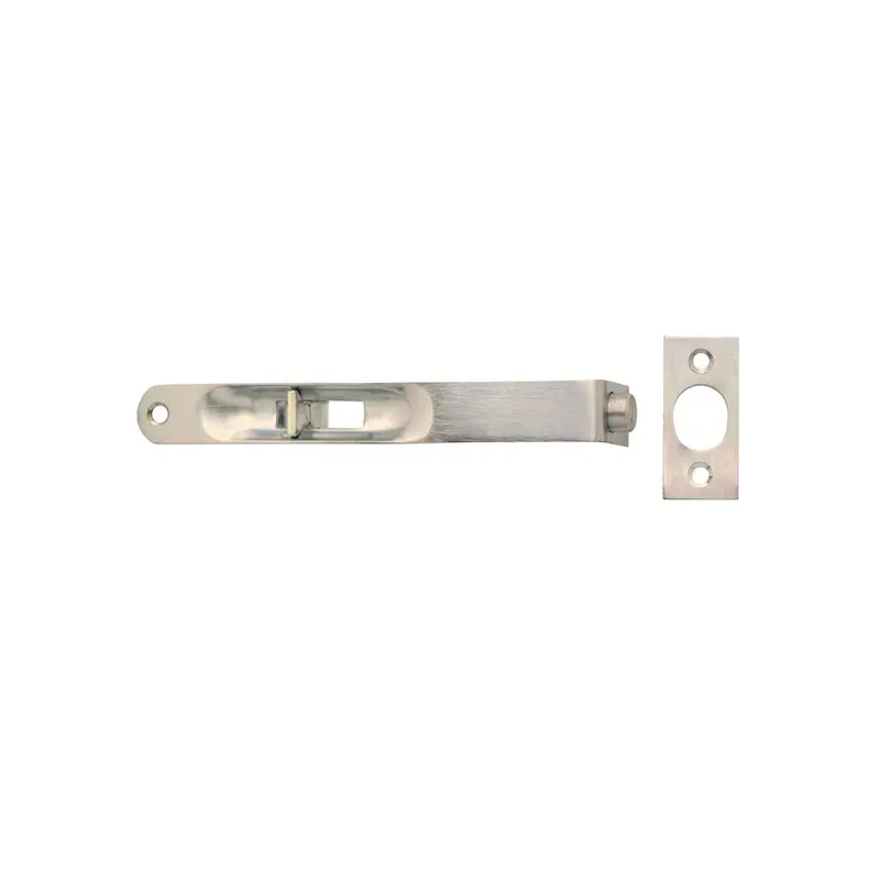 Radius-End Flush Bolt In Satin Nickel Finish 1
