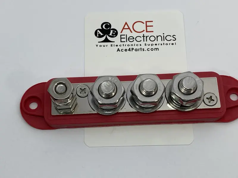 Red 4-Point Bus Bar For Electrical Grounding – Model 9611-Spectro 1