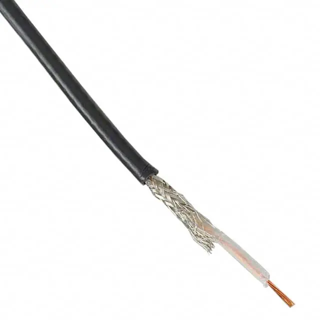 Rg174/U Shielded Coaxial Cable — 26 Awg, Flexible Black Design 1