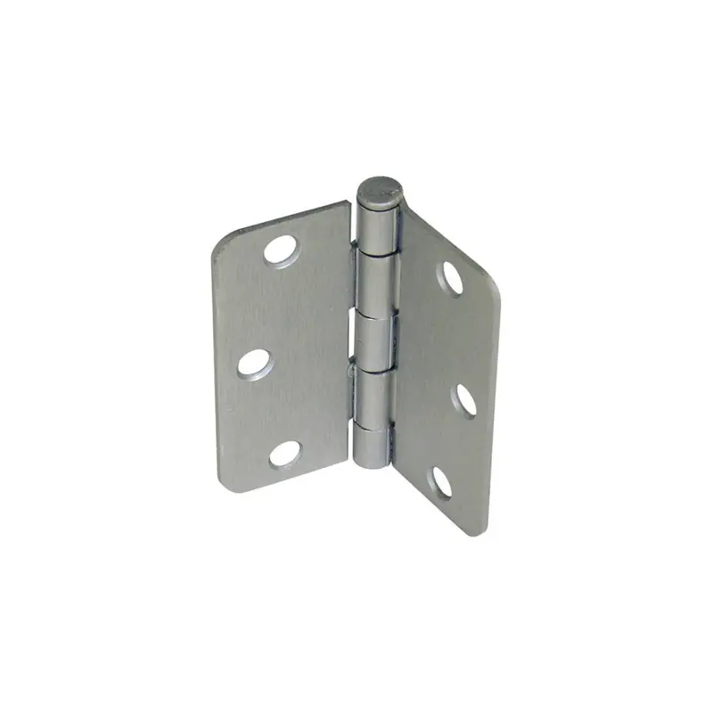 Satin Chrome Residential Butt Hinge — 1/4" Radius Corner 1