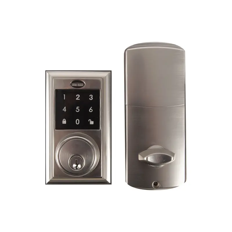Satin Nickel Electronic Square Deadbolt Lock 1