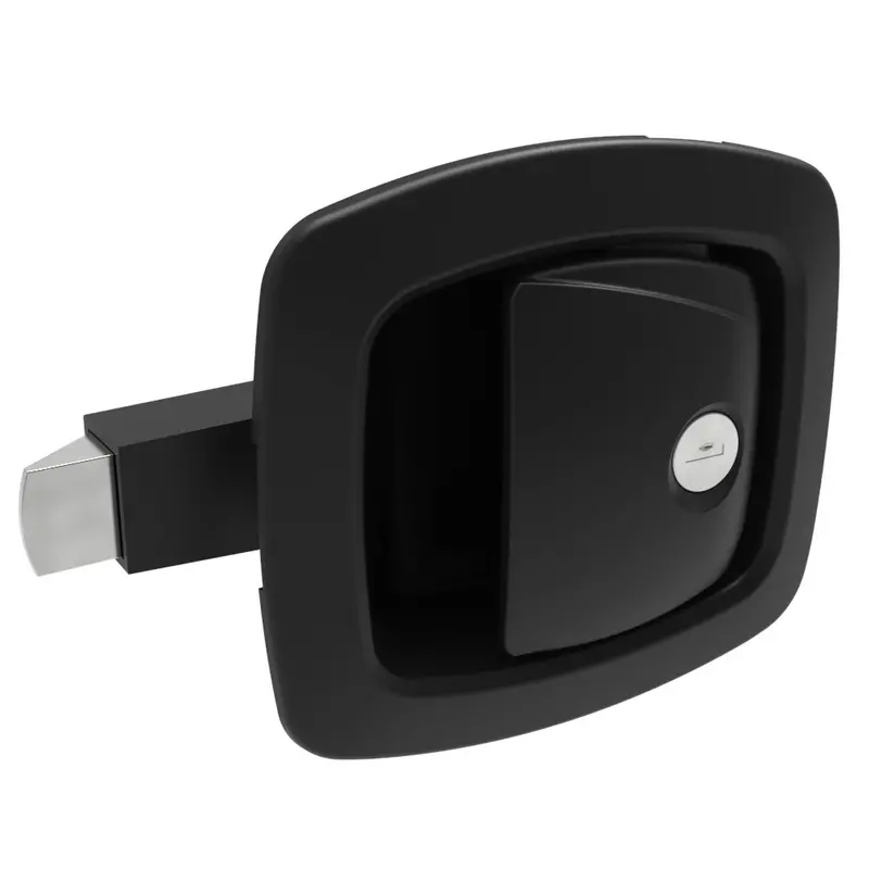 Southco R3-20-350-50 Push-To-Close Latch – Ch 751 Keyed Cylinder (2 Keys), Black Powder-Coated Zinc Alloy 1