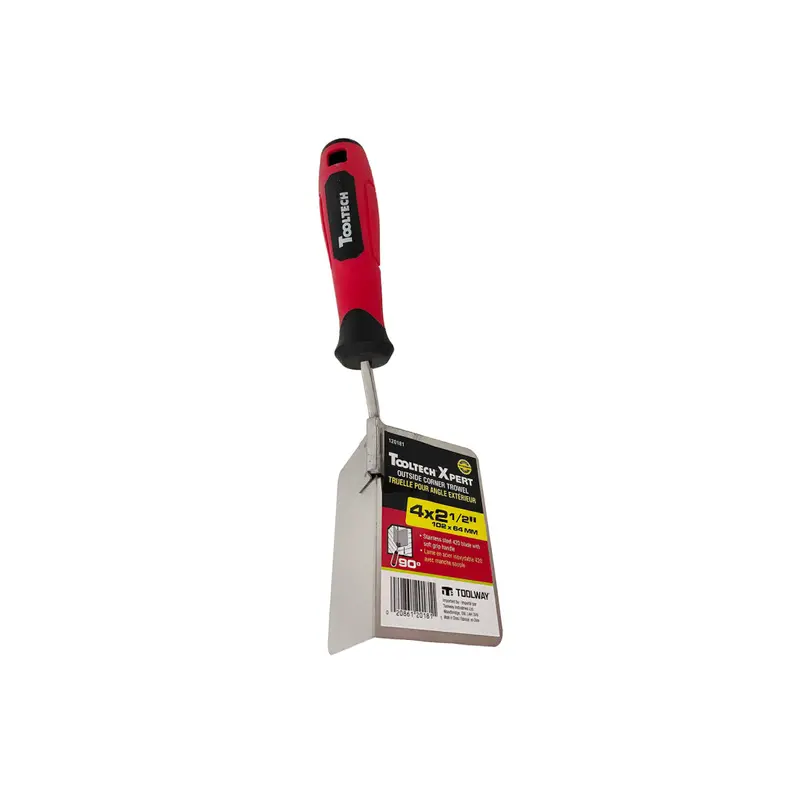 Stainless Steel Outside Corner Trowel – 4 × 2.5 Inches Blade 1