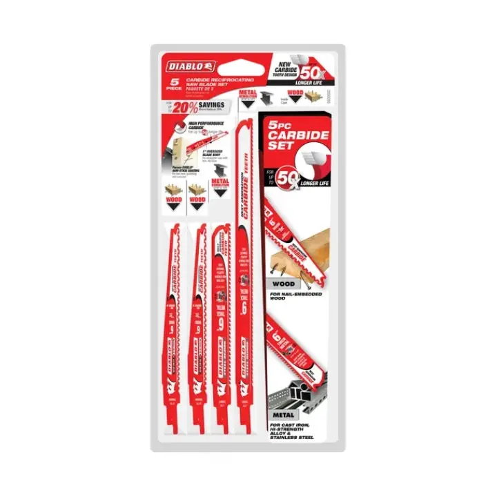 Steel Demon™ / Demo Demon™ Reciprocating Saw Blade Set – 5-Piece, Bi-Metal For Fast Demolition 1