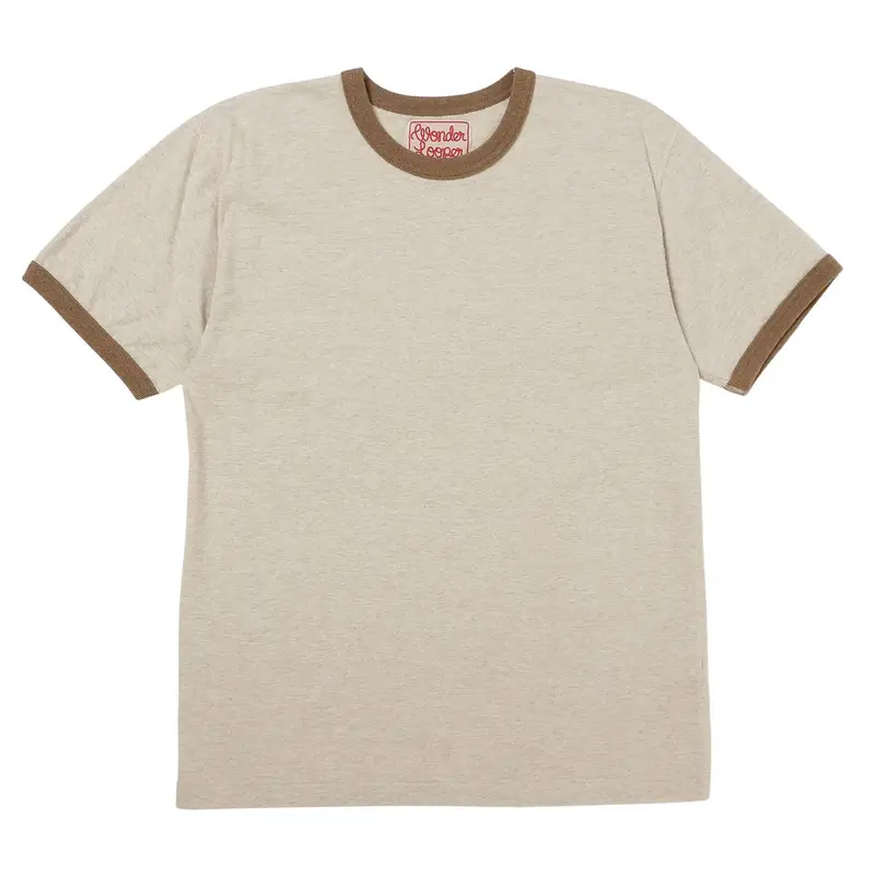 Stone-Hued Ringer T-Shirt – Sustainable Foxfibre And Recycled Cotton 1