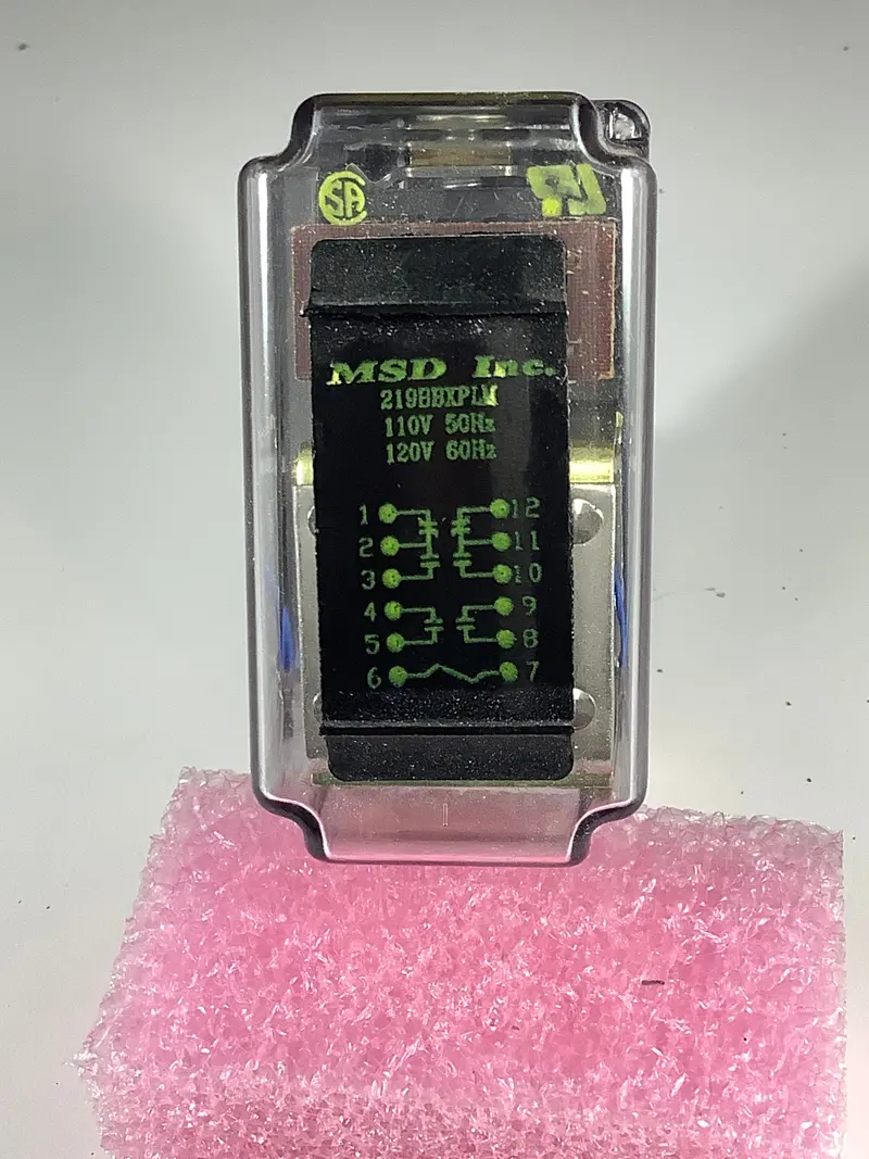 Struthers-Dunn 219Bbxplm-120Vac Dpdt Control Relay — 2 Pole No, 120 Vac Coil, Optional Manual Override 1