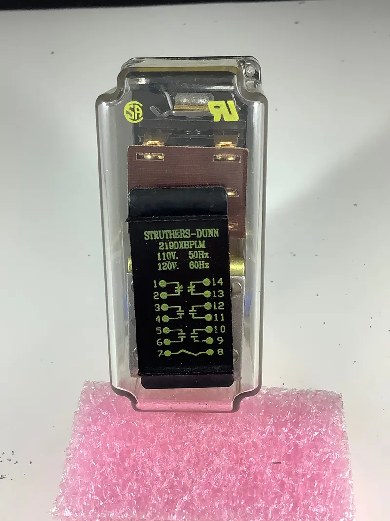 Struthers-Dunn 219Dxbplm-120Vac Industrial Lamp Relay — 4P No + 2P Nc, Manual Actuator 1