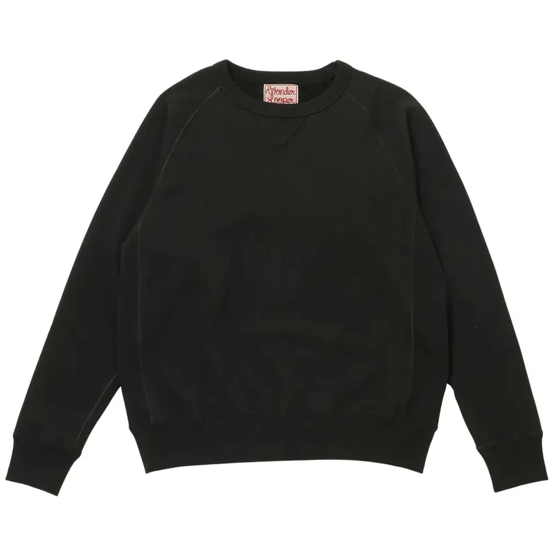 Sumi Black Pullover Crewneck – Super Looper French Terry 1