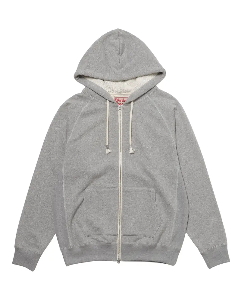 Super Looper French Terry Zip Hoodie – Heather Grey Colorway 1