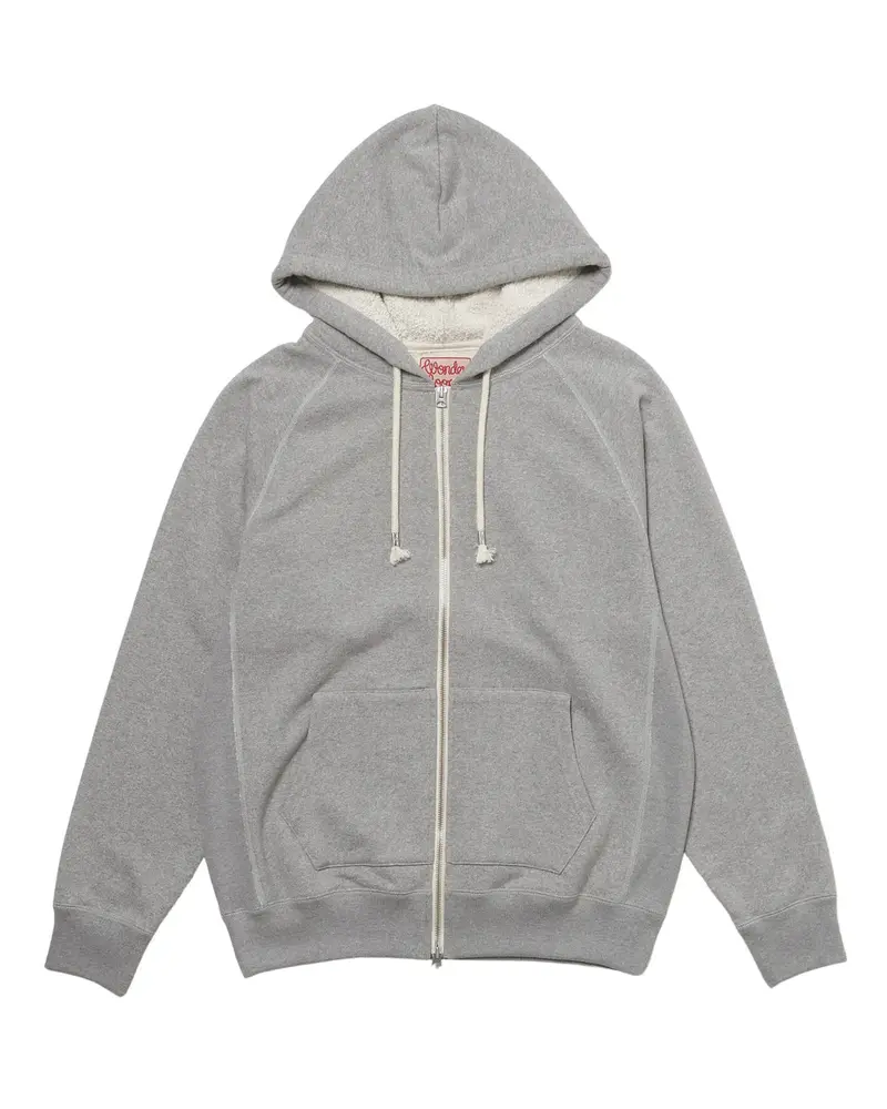 Super Looper French Terry Zip Hoodie In Heather Grey 1