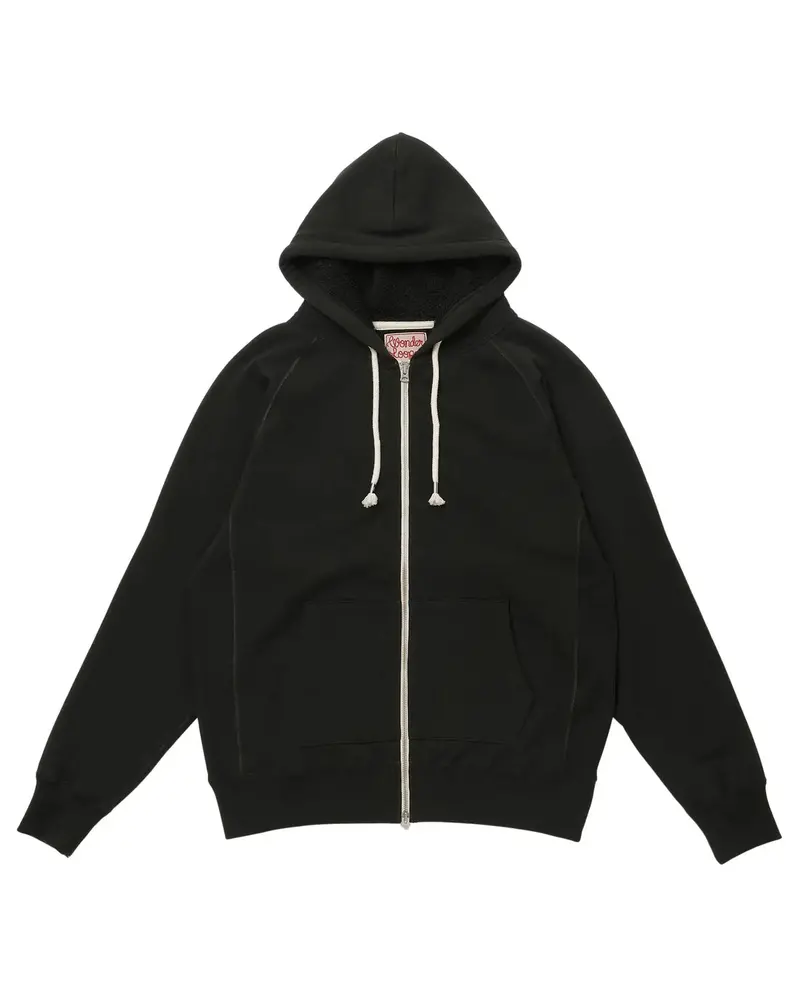 Super Looper French Terry Zip Hoodie In Sumi Black 1